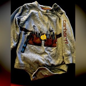 Boys CARHARTT tool belt long sleeve onesie size 9 months